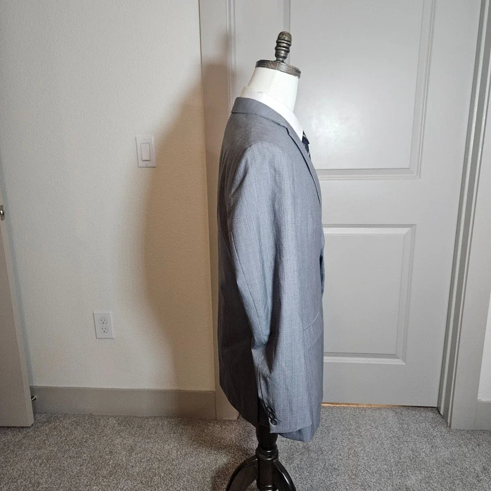 Banana Republic Sport Coat Blazer Suit Men 44R Tailored Fit Wool Plaid -Pls Read